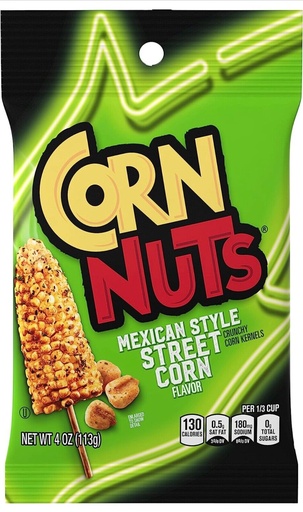 CORN NUTS Mexican Street Corn Crunchy Corn Kernels 4 Ounce Bag 