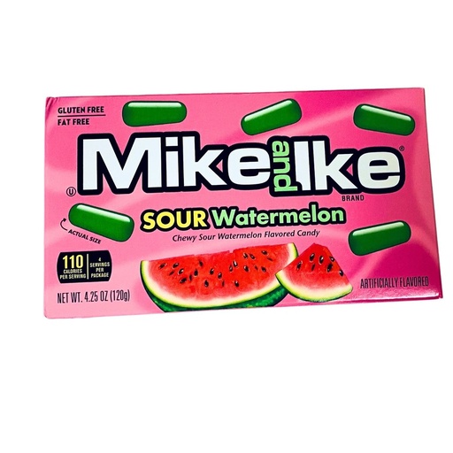 Mike and Ike Sour Watermelon Chewy Candy Theater Box - 4.25 Oz