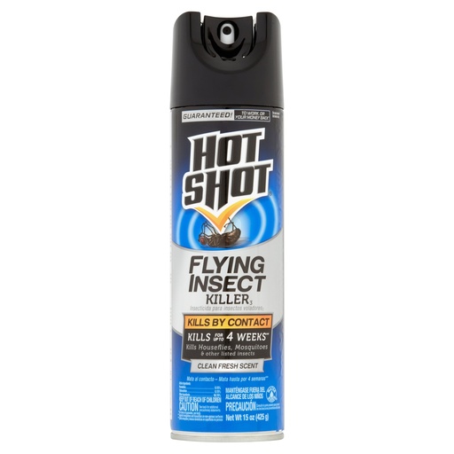 Hot Shot Flying Insect Killer 15 Ounces  Aerosol  Clean Fresh Scent