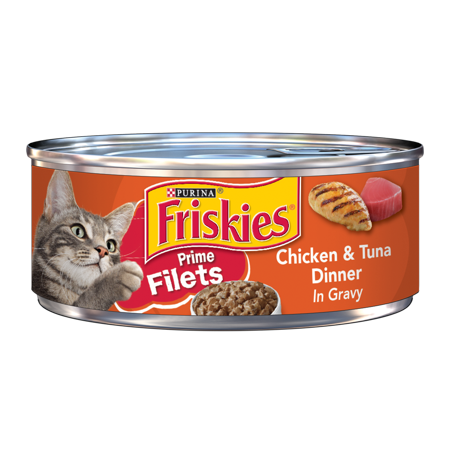 Friskies 5.5 Oz Prime Filets Chicken and Tuna Dinner Cat Food
